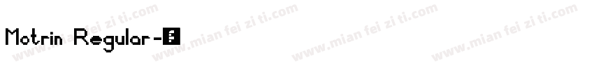 Motrin Regular字体转换